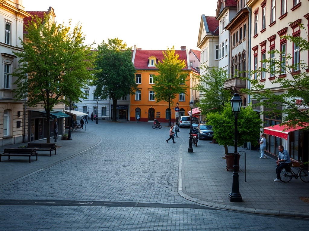 Mapa Skórcza z zaznaczonymi punktami usługowymi, ilustrująca infrastrukturę usługową Skórcza