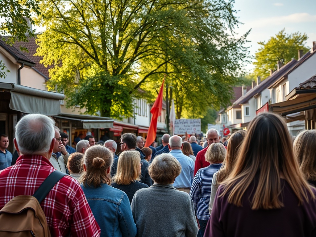 Grupa rodziców protestujących przeciwko zmianom w oświacie w Gminie Skórcz